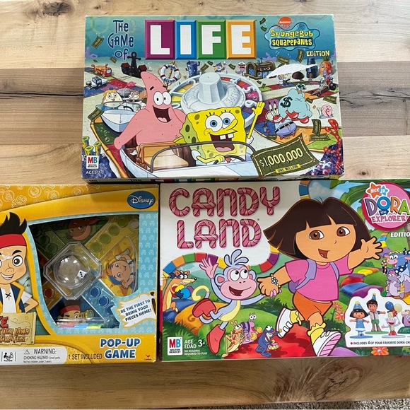 Kids board game Dora Candyland, SpongeBob  Life, pop-up game Trouble Jake - Picture 1 of 10